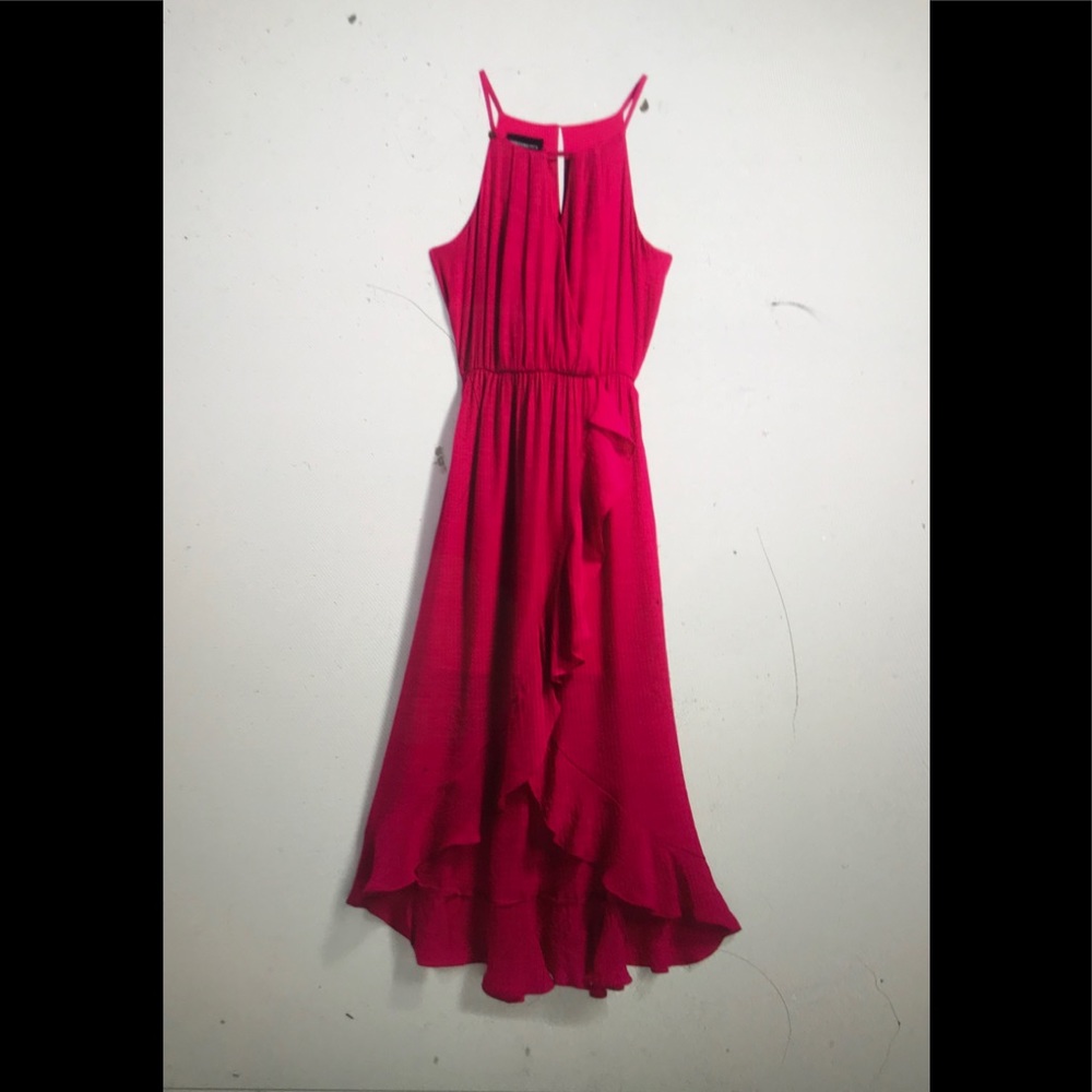 Fortune and Ivy Keta Keyhole Ruffle Maxi Dress
